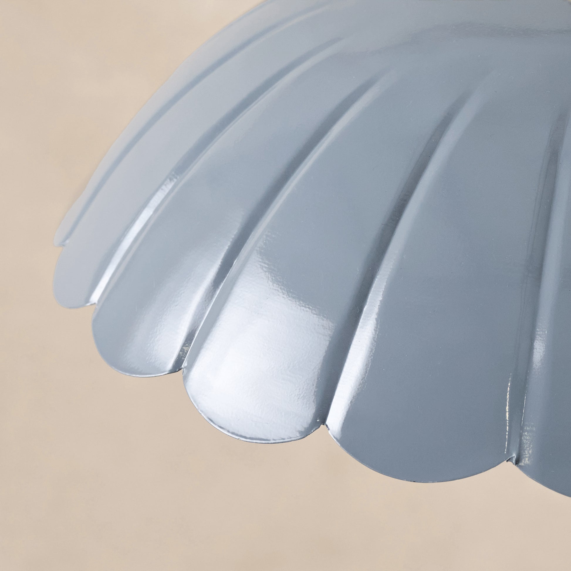 Carolyn Enamel Wired Pendant close up of scallop detail