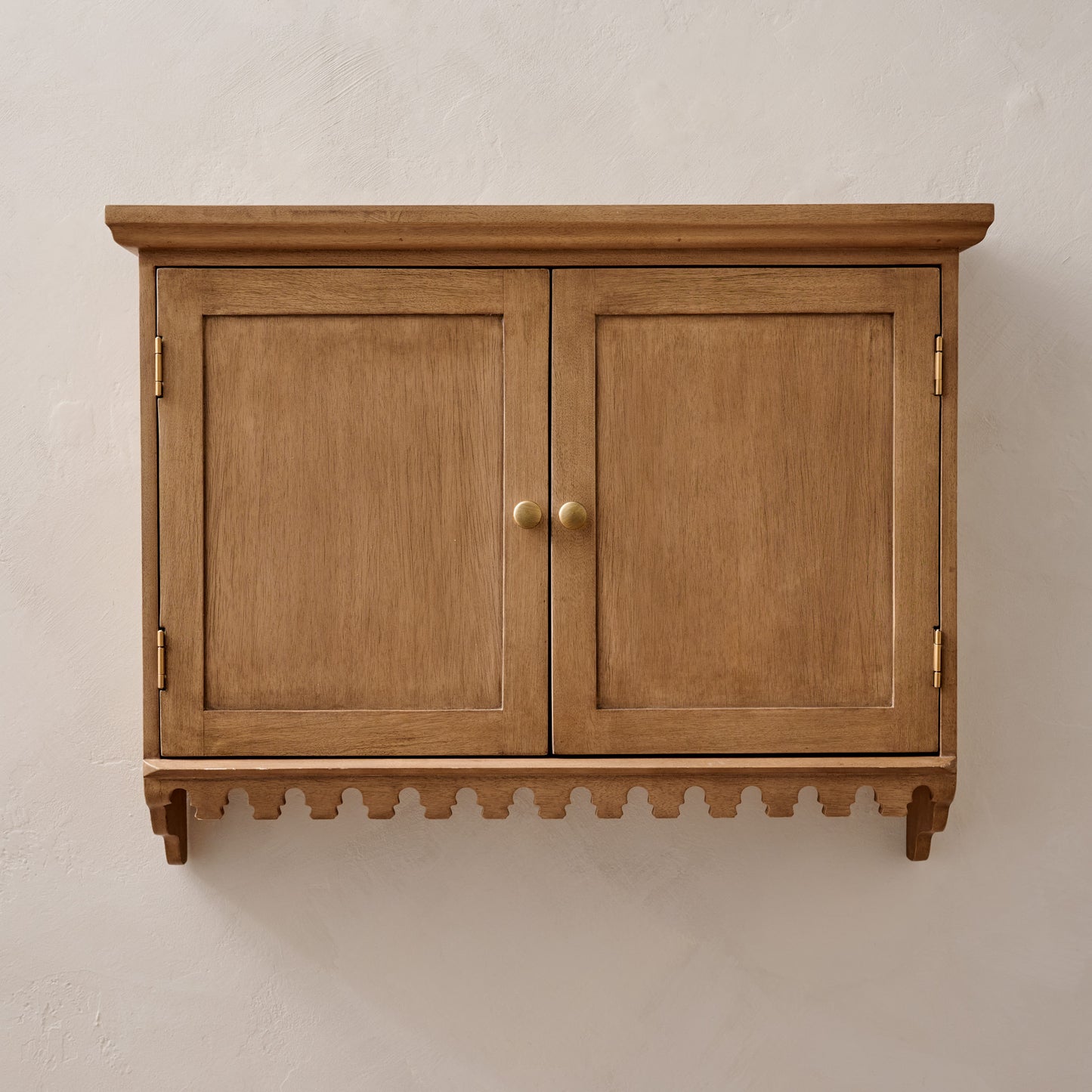Archie Scalloped Wooden Wall Cabinet