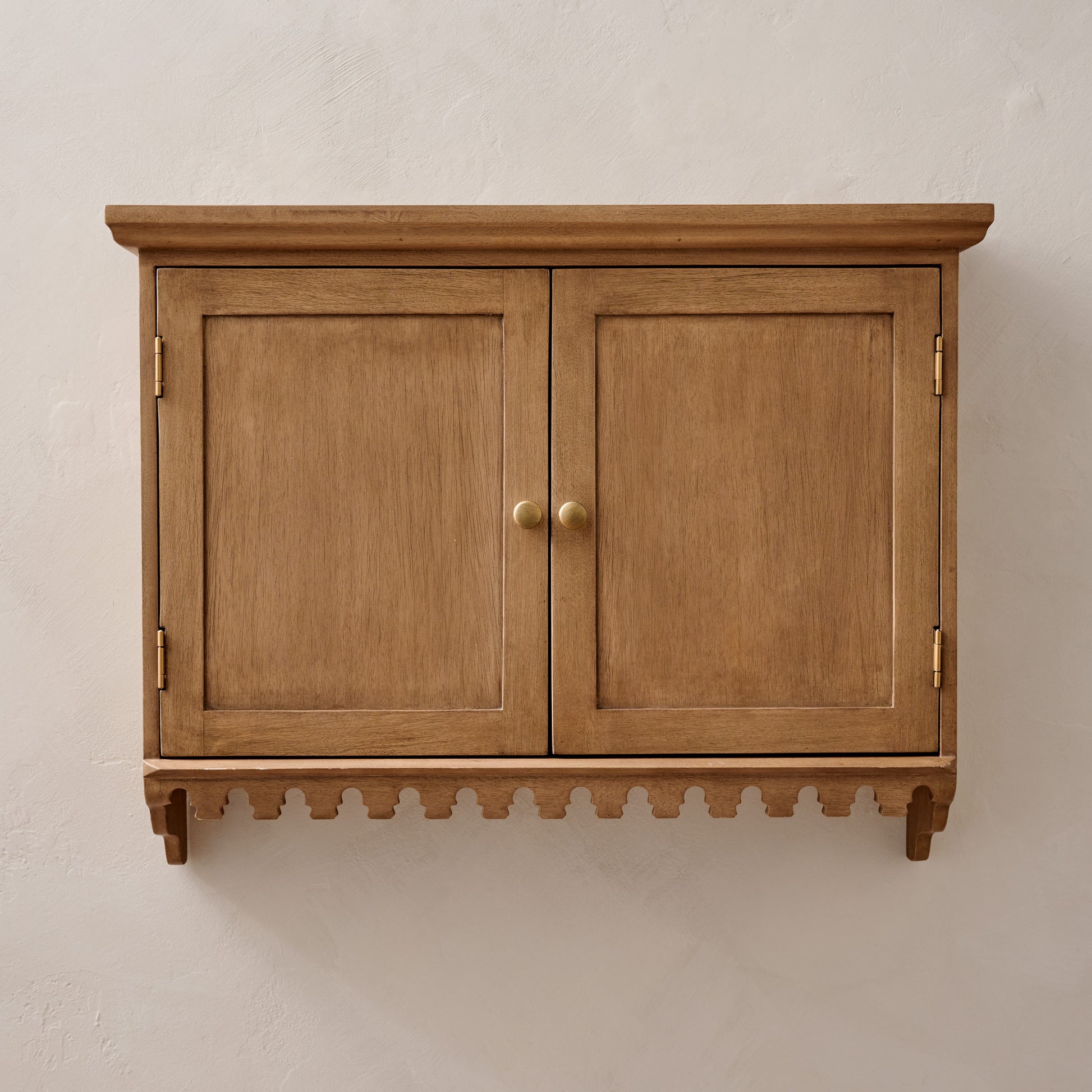 Archie Scalloped Wooden Wall Cabinet