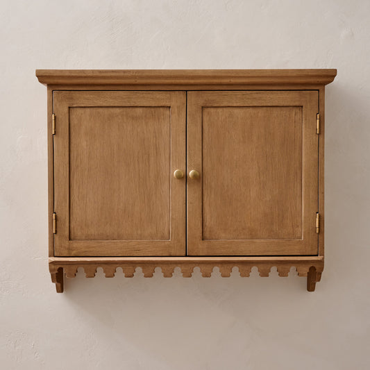 Archie Scalloped Wooden Wall Cabinet