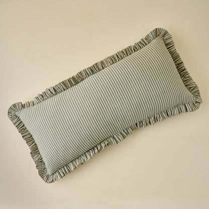 Thea Reversible Lumbar Pillow (large) reversible stripe side