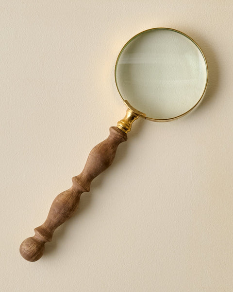 Decorative Wood Magnifying Glass