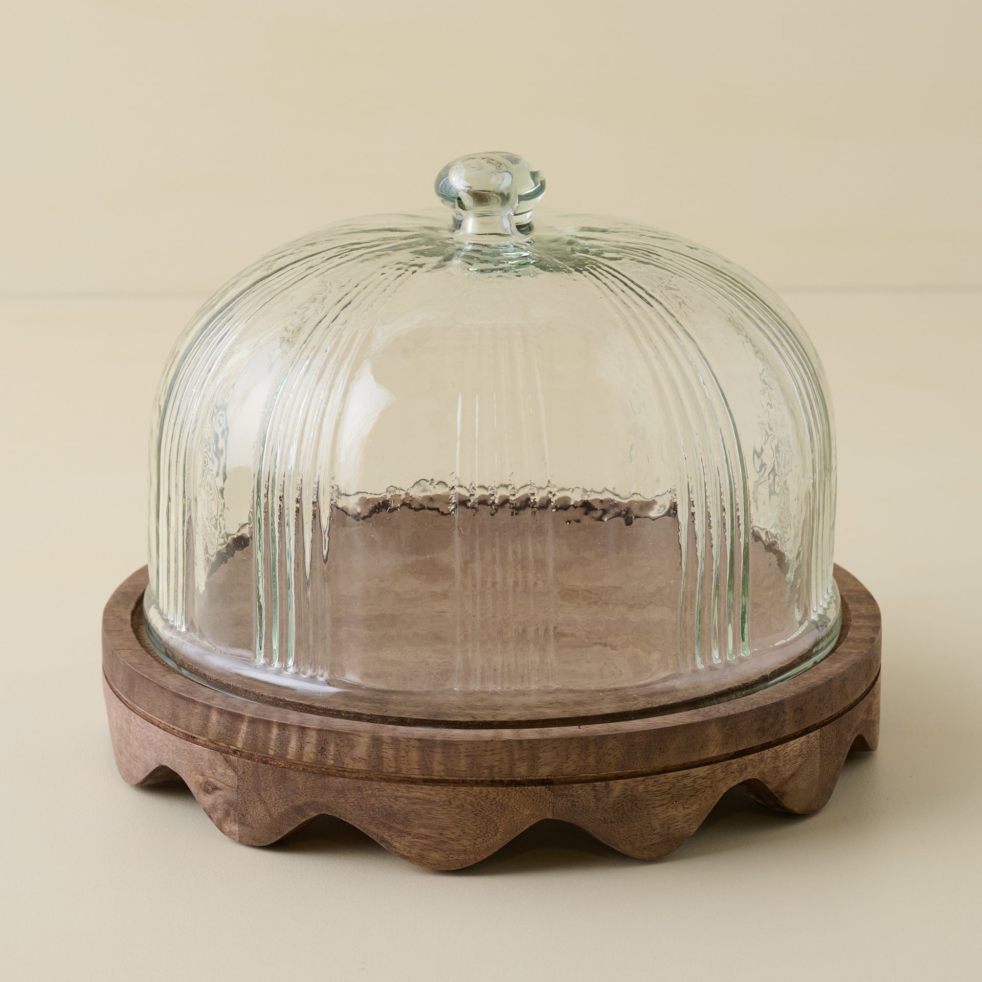 Wavy Edge Cake Stand + Fluted Dome
