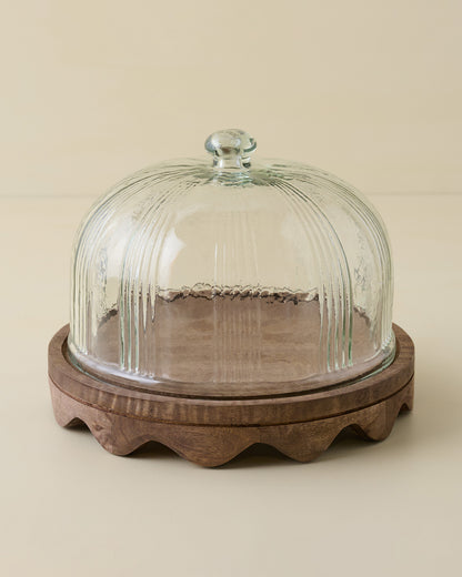 Wavy Edge Cake Stand + Fluted Dome