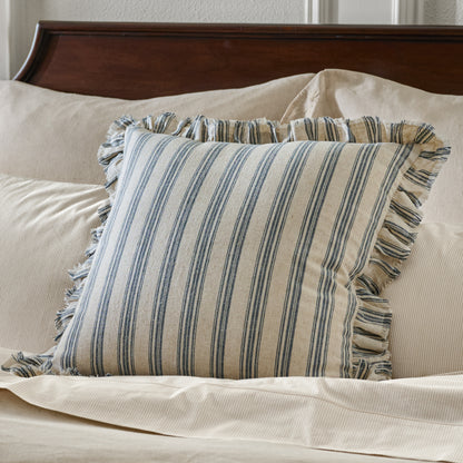 Matilda Stripe Pillow on bed