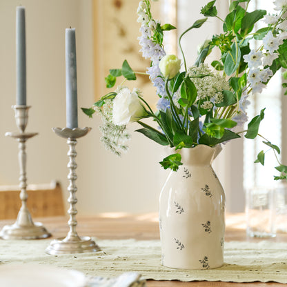 Jane Floral Vase (Large) in table setting with real touch florals