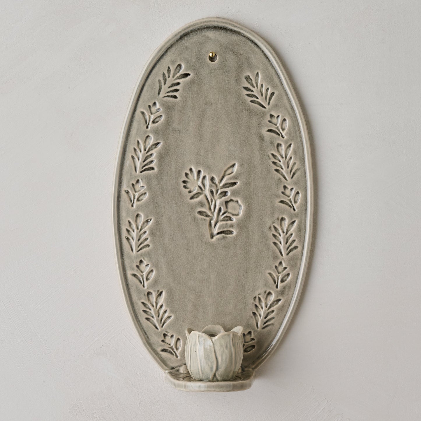 Hallie Floral Ceramic Wall Sconce