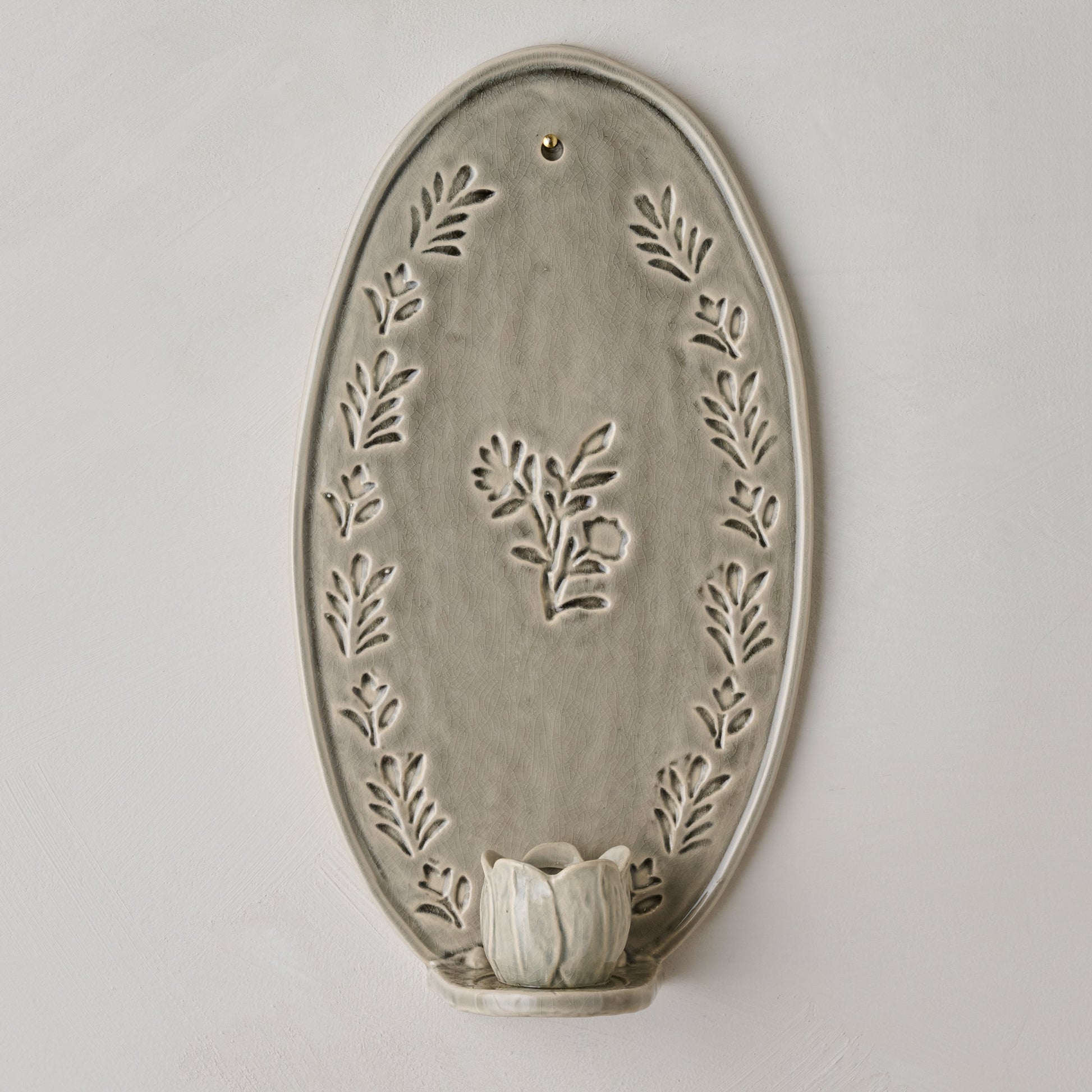 Hallie Floral Ceramic Wall Sconce