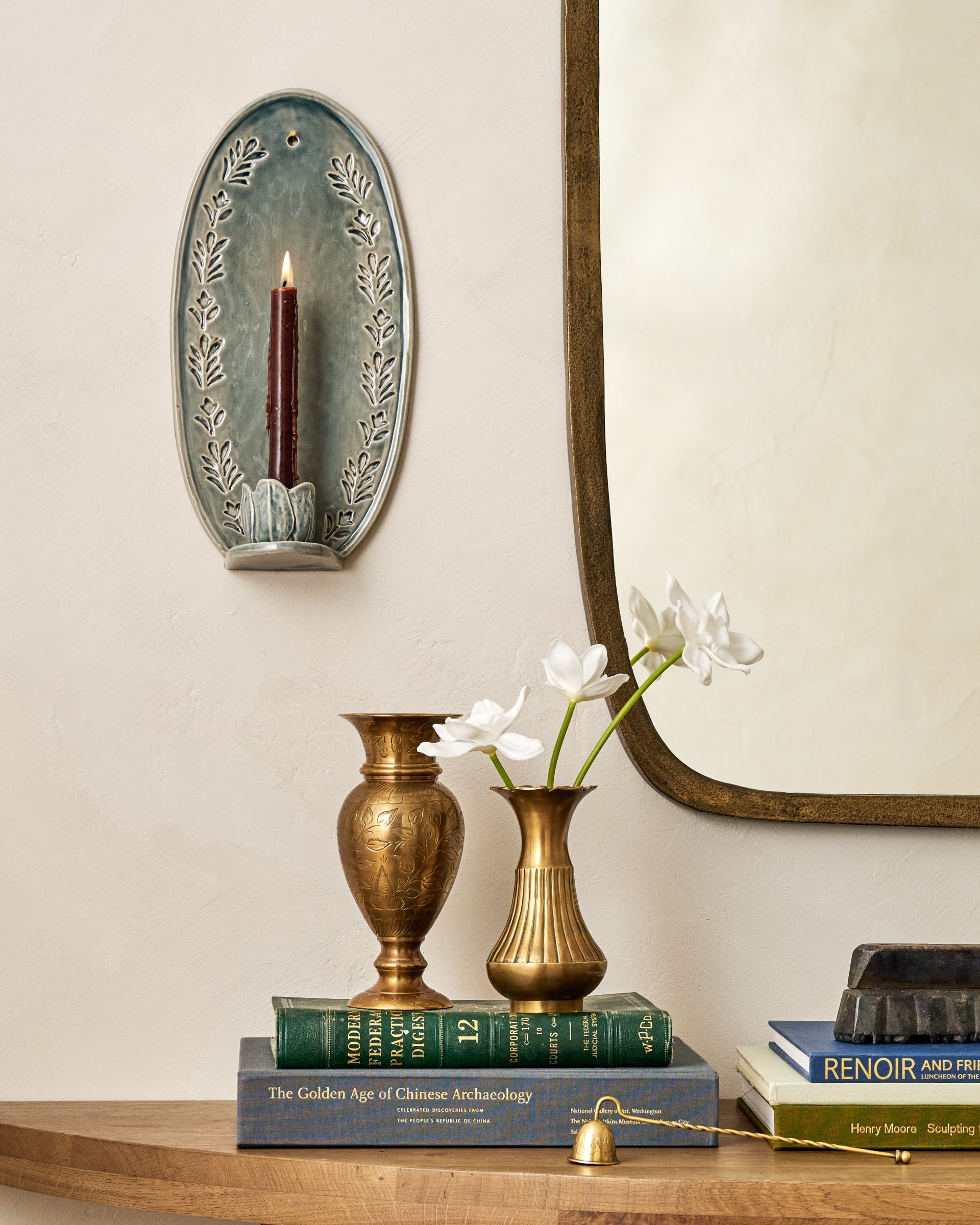 Annie Floral Ceramic Wall Sconce – Magnolia