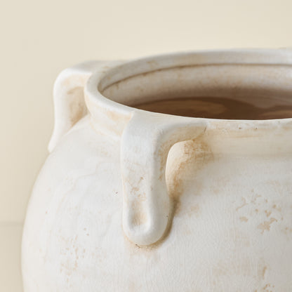 Oversized Crackle Hugo Vase close up view