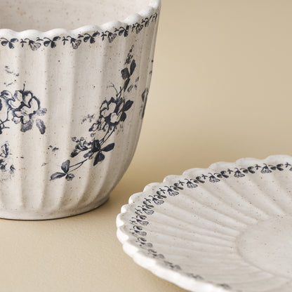 Heirloom Garden Floral Tea Set close up of floral motif design