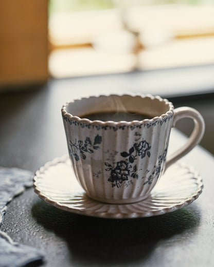 Heirloom Garden Floral Tea Cup and Saucer Set