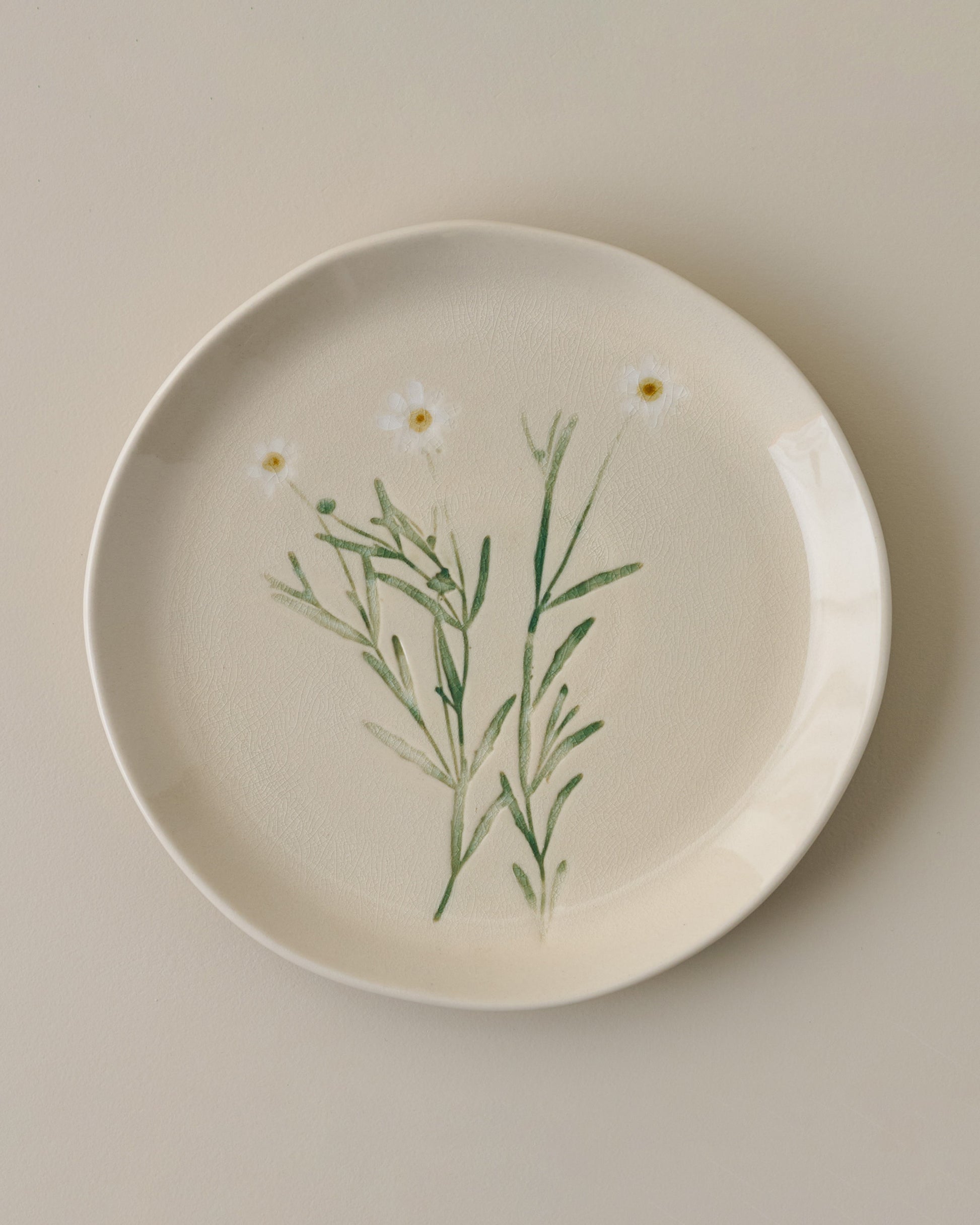 Jo's Pressed Floral Dessert Plate Set of Four