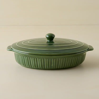 Cottage Collection Forest Green Oval Baking Dish