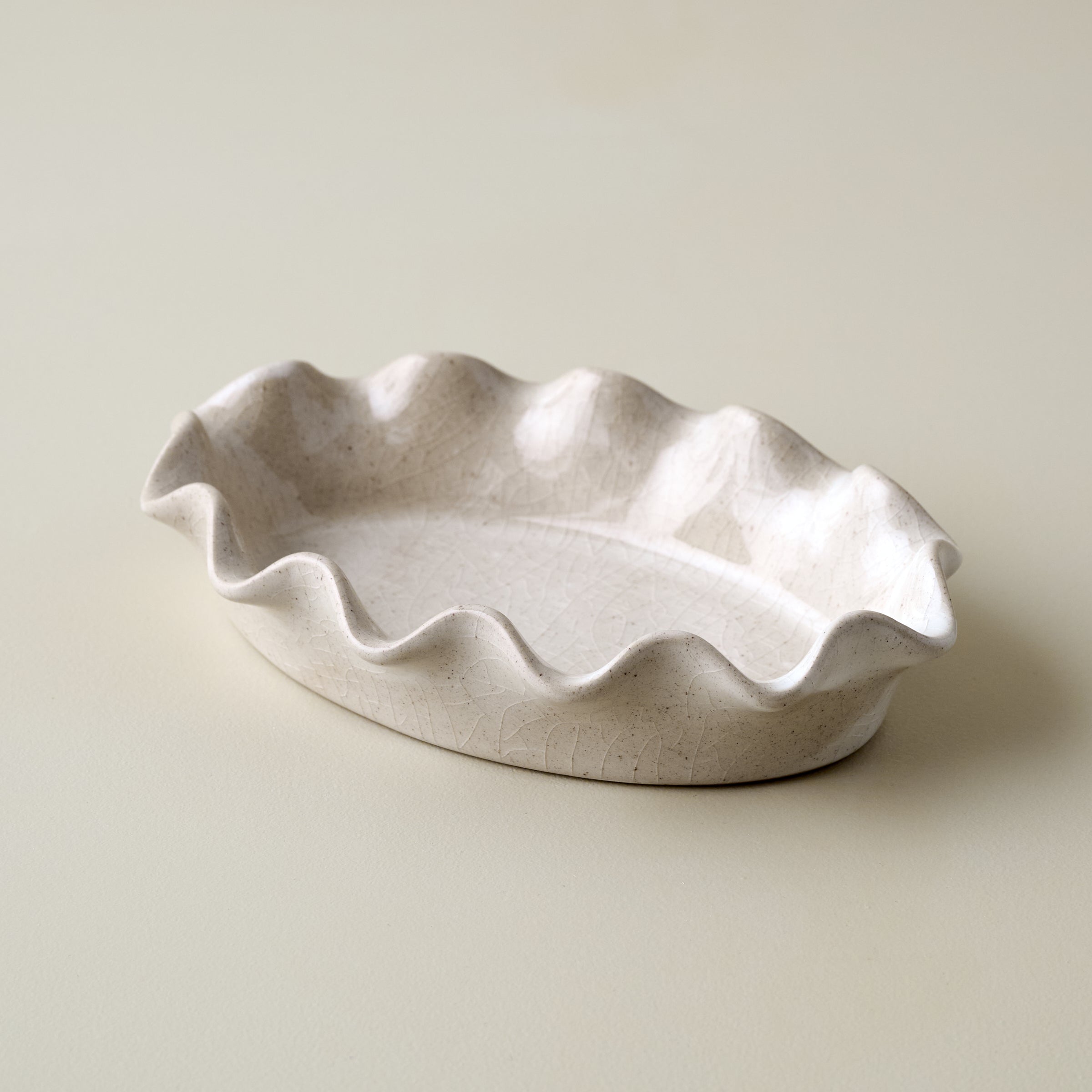 Frankie Ruffled Ceramic Tray - Thumbnail 2