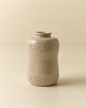 Floral Glazed Debossed Bud Vase (large)