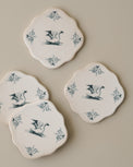 Ceramic Swan Coaster set of Four