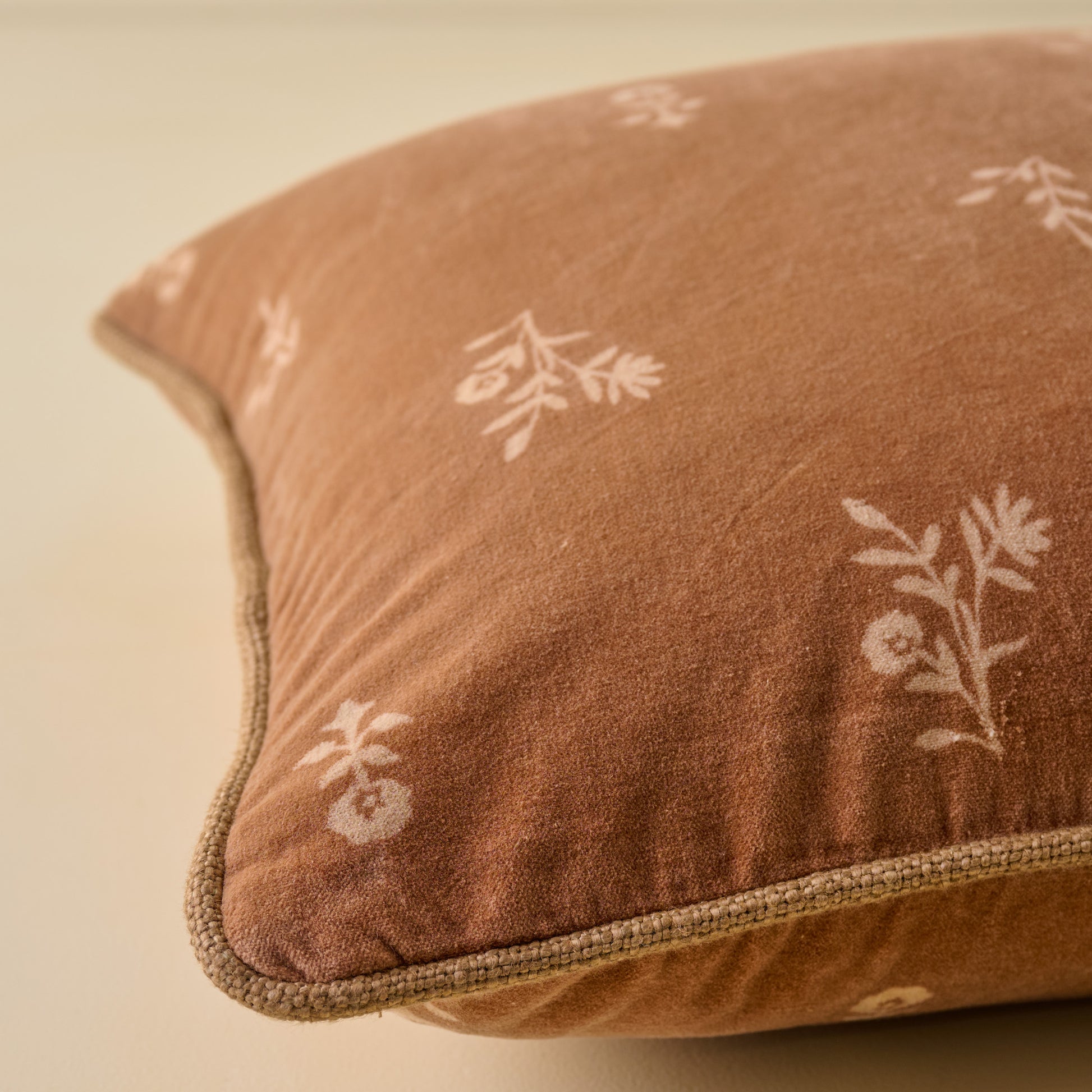 Marjorie Velvet Pillow close up view