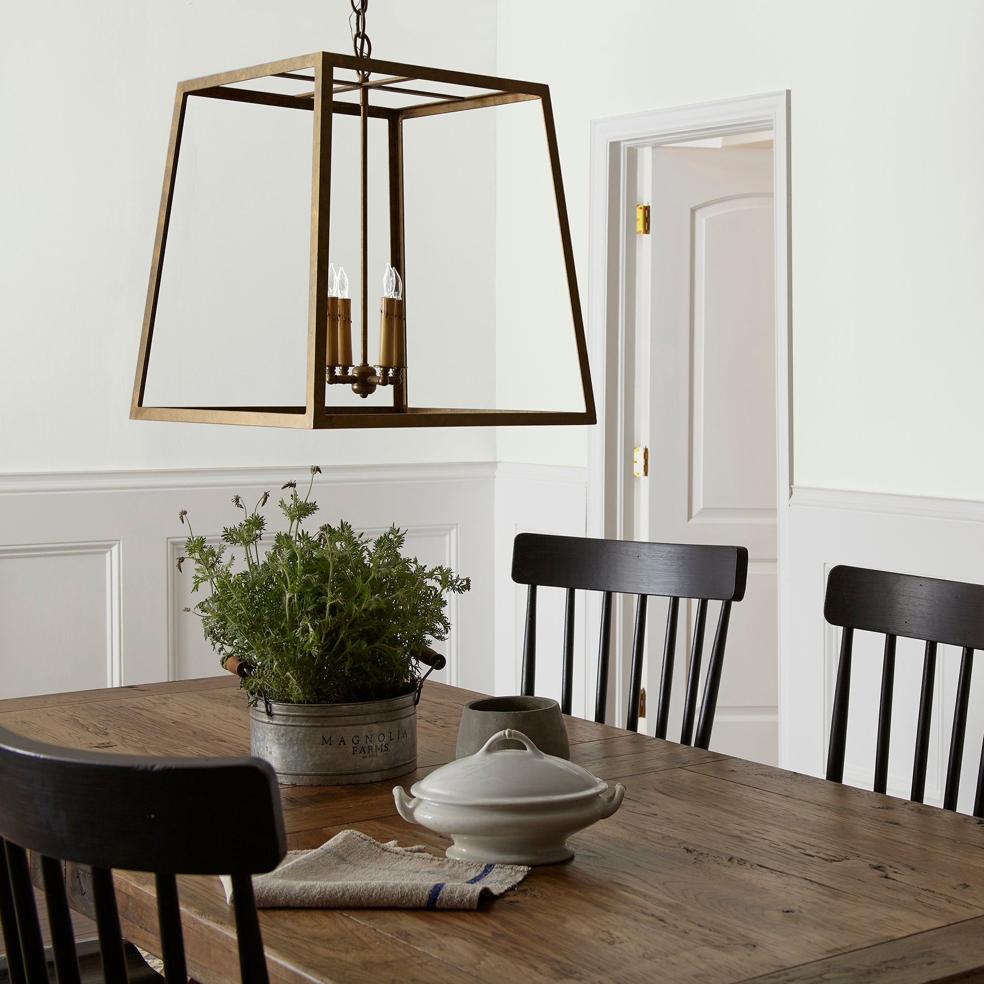 pure white interior paint named true white shown painted on dining room wall