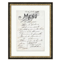 framed wall art called Vintage Menu II