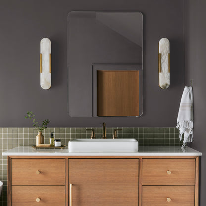 Deep brown with wine and beet red hues interior paint named pecan grove shown painted on bathroom wall