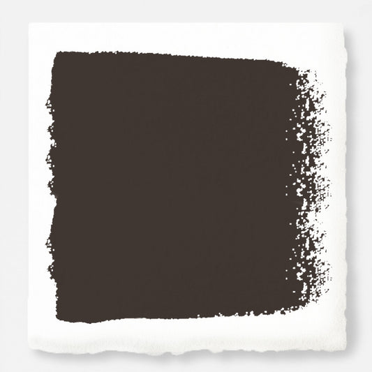 Dark chocolate brown with notes of red wine paint named moments