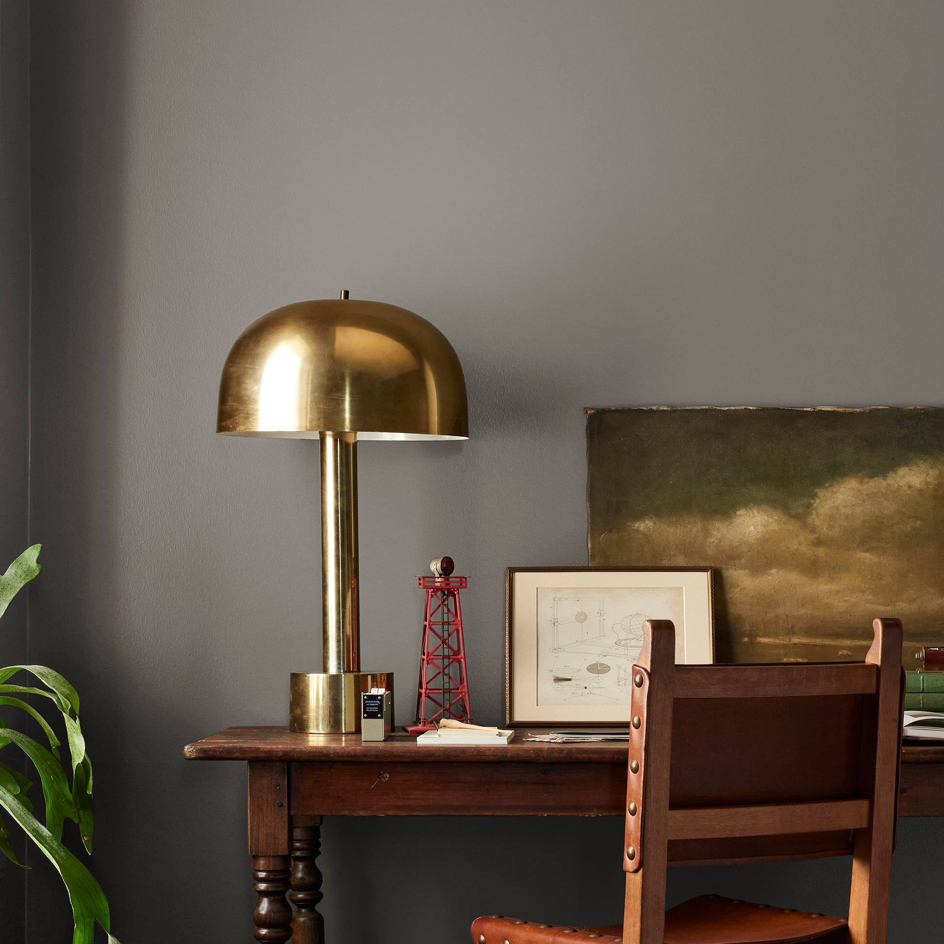 Rich earthy brown paint named Rocking Horse shown painted on bedroom wall