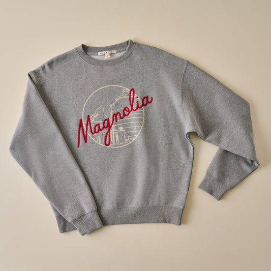 Magnolia Chainstitch Heather Grey Sweatshirt