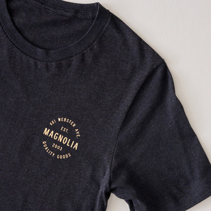 Magnolia Crest Charcoal Shirt up close