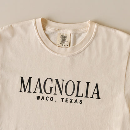 Magnolia Ivory Shirt graphic up close