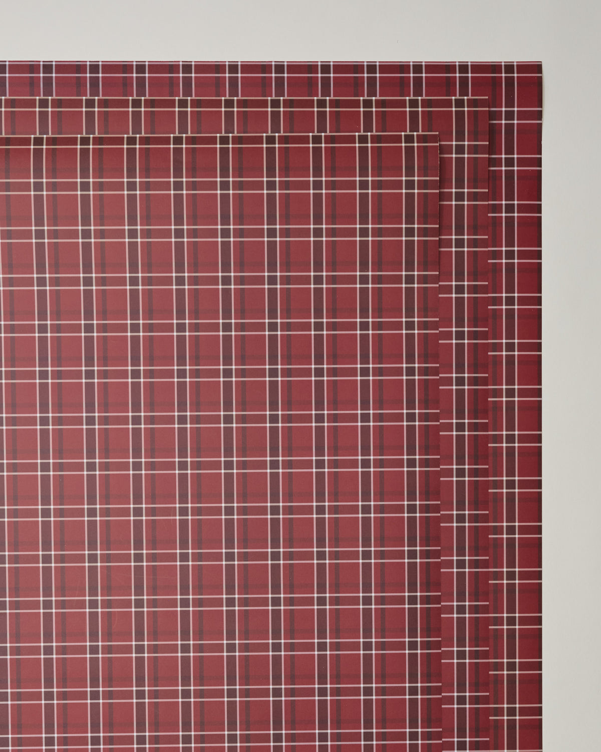 Magnolia Home Again Red Plaid Wrapping Paper Sheets