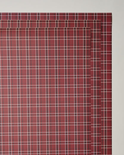 Magnolia Home Again Red Plaid Wrapping Paper Sheets