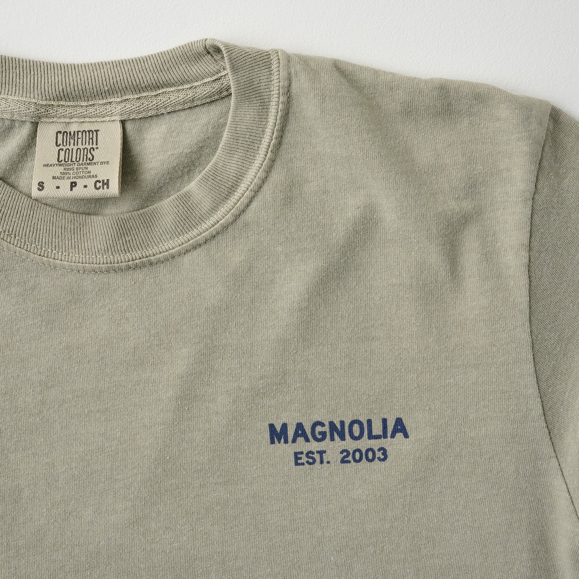 Magnolia Waco Texas Sand Long Sleeve Shirt front close up