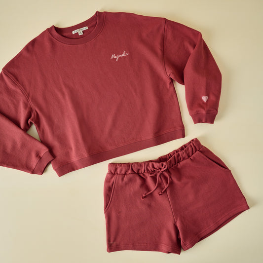 Magnolia Marsala Coastal Fleece Set