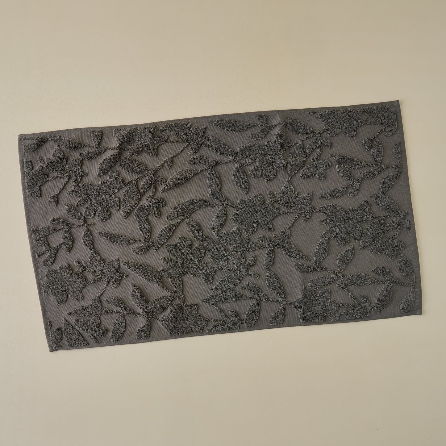 Major Brown Floral Jacquard Bath Mat