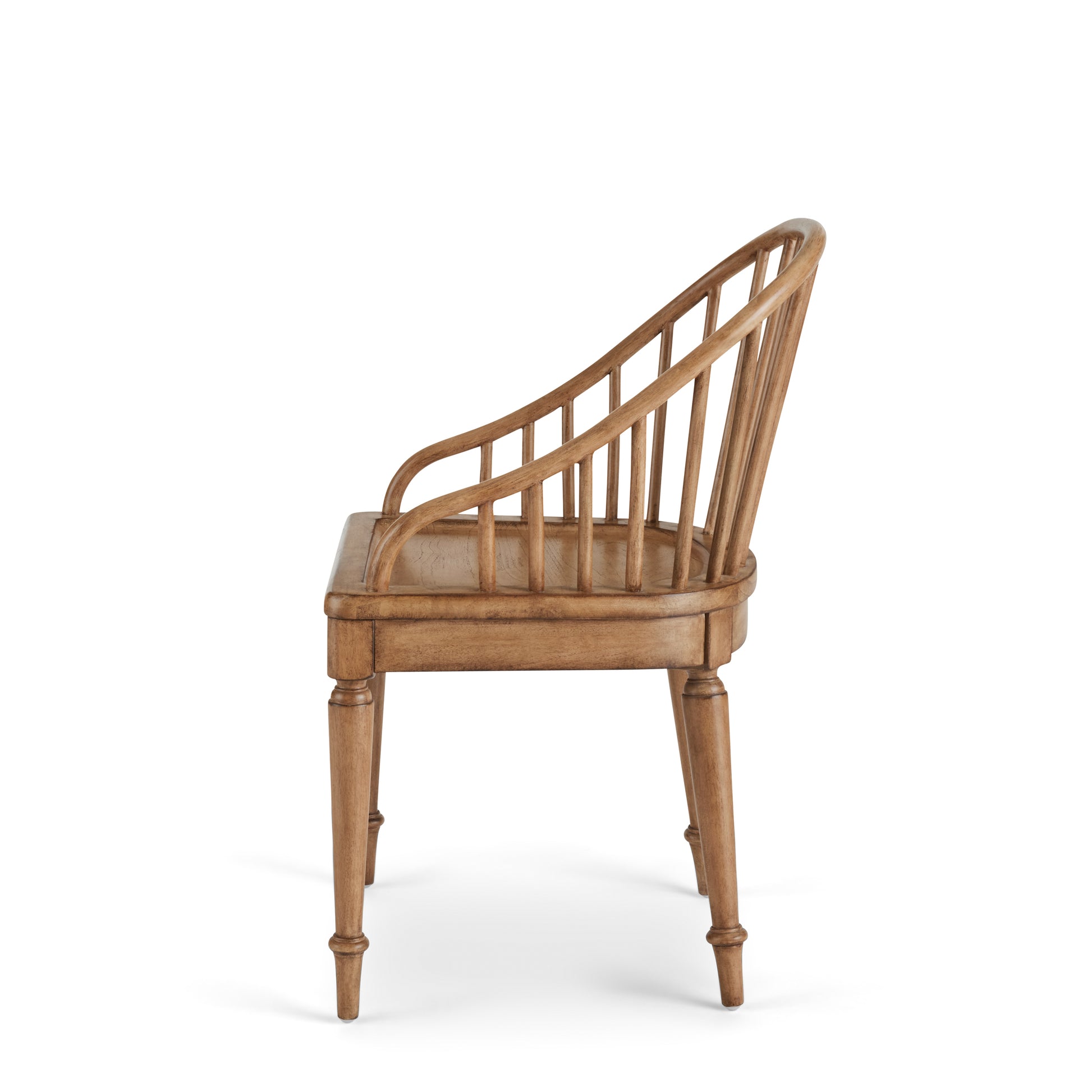 Carlotta Dining Chair in vintage brown mahogany side view