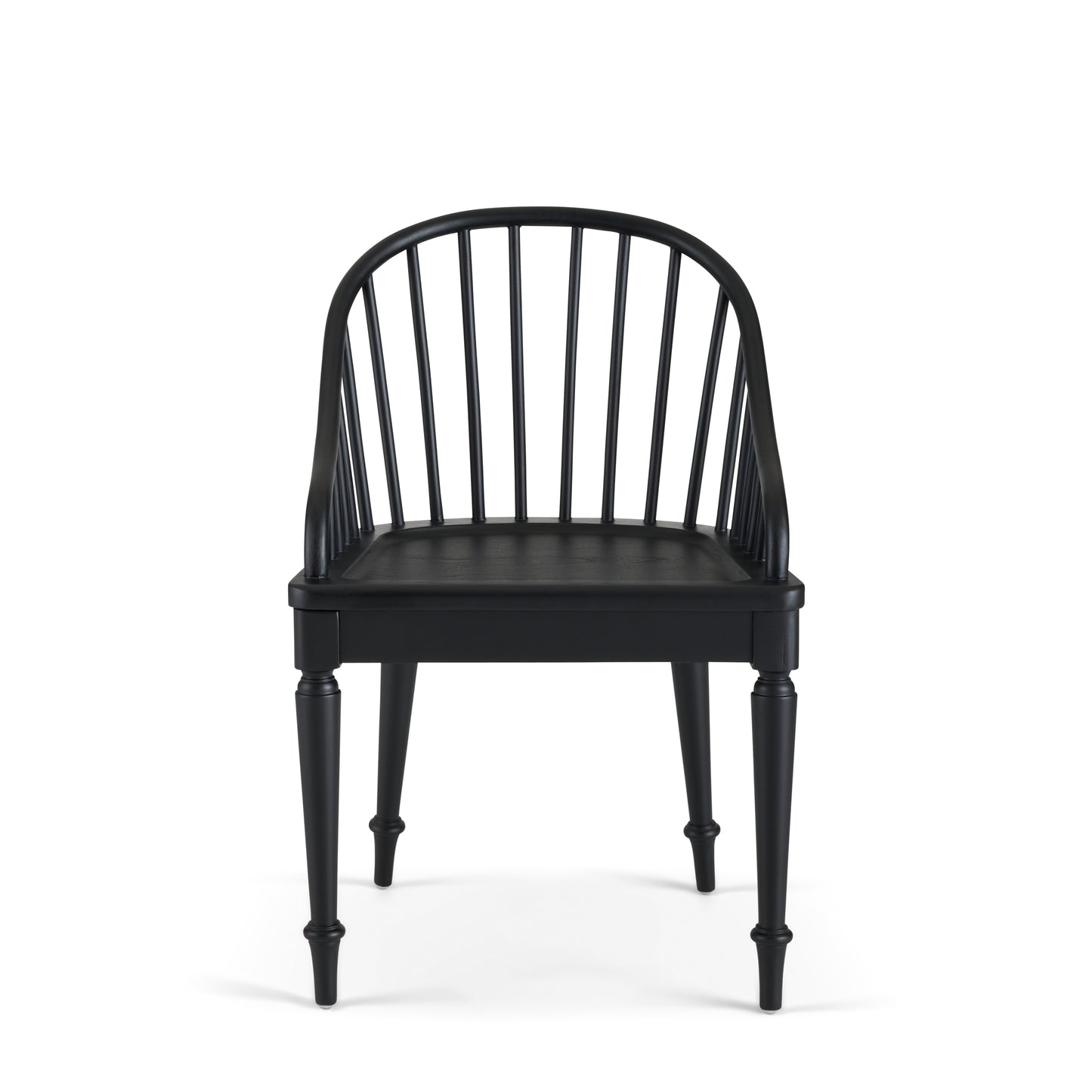Carlotta Dining Chair in black mahogany front view