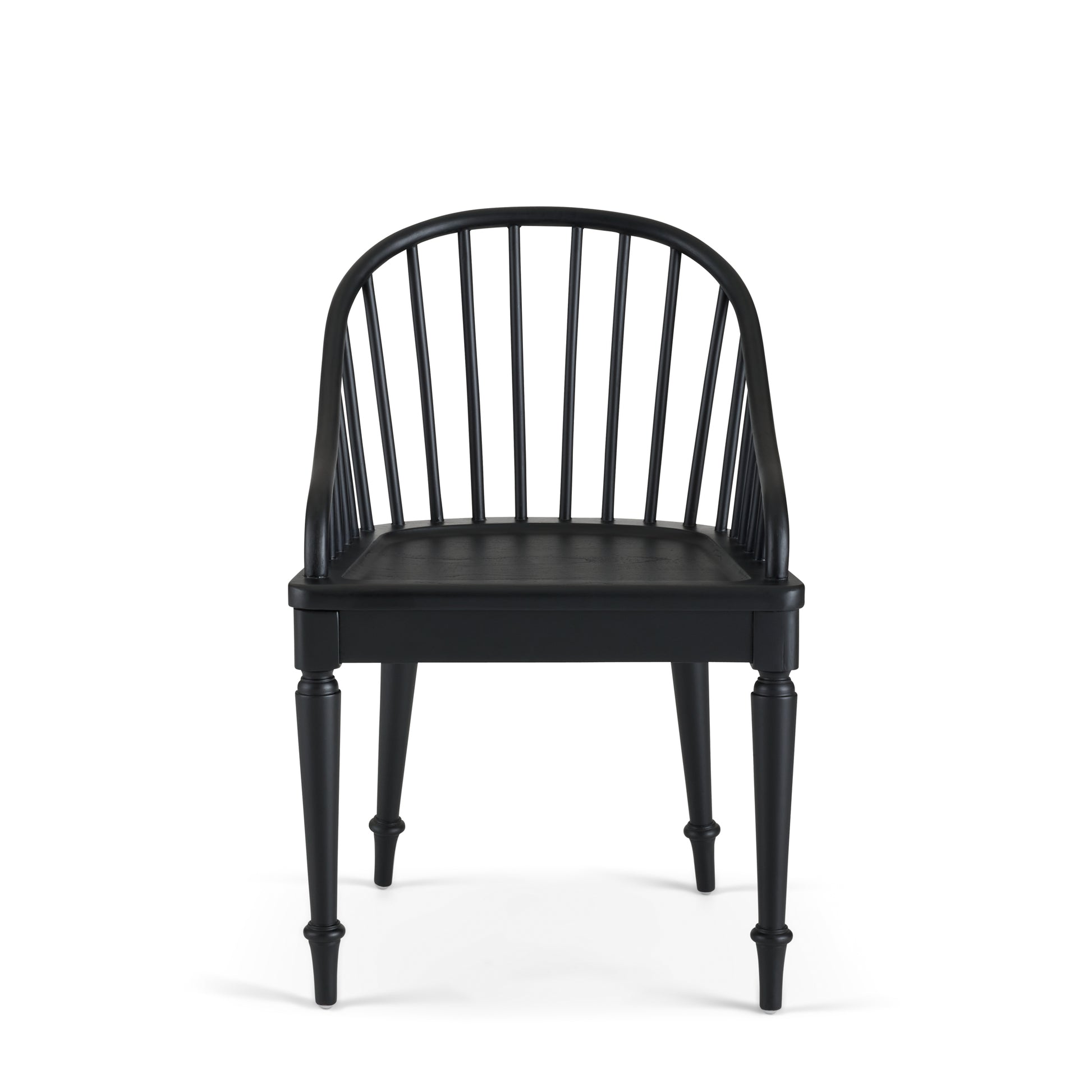 Carlotta Dining Chair in black mahogany front view