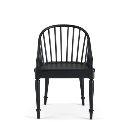 Carlotta Dining Chair in black mahogany front view