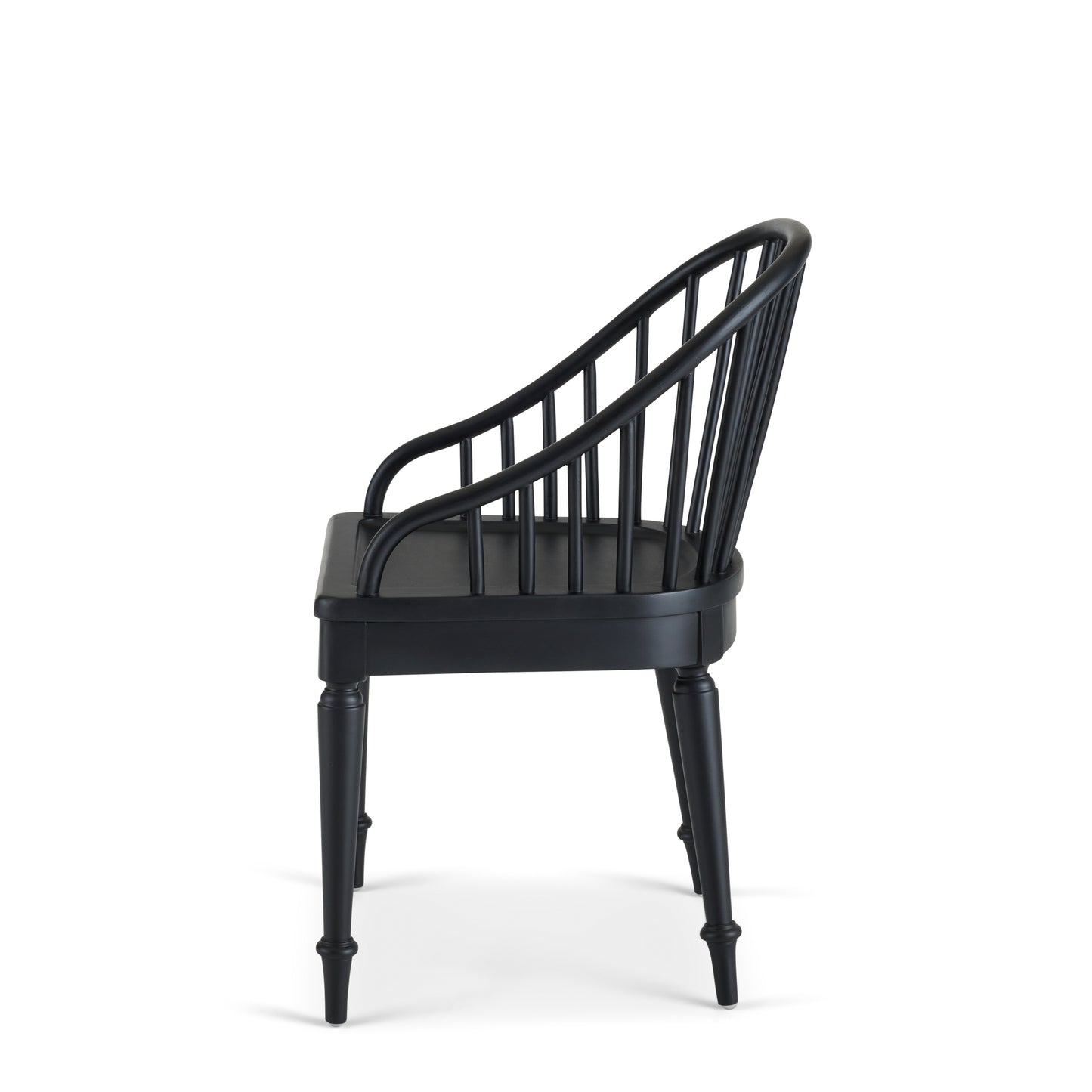 Carlotta Dining Chair in black mahogany side view