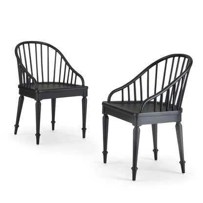 Carlotta Dining Chair set of two in black mahogany