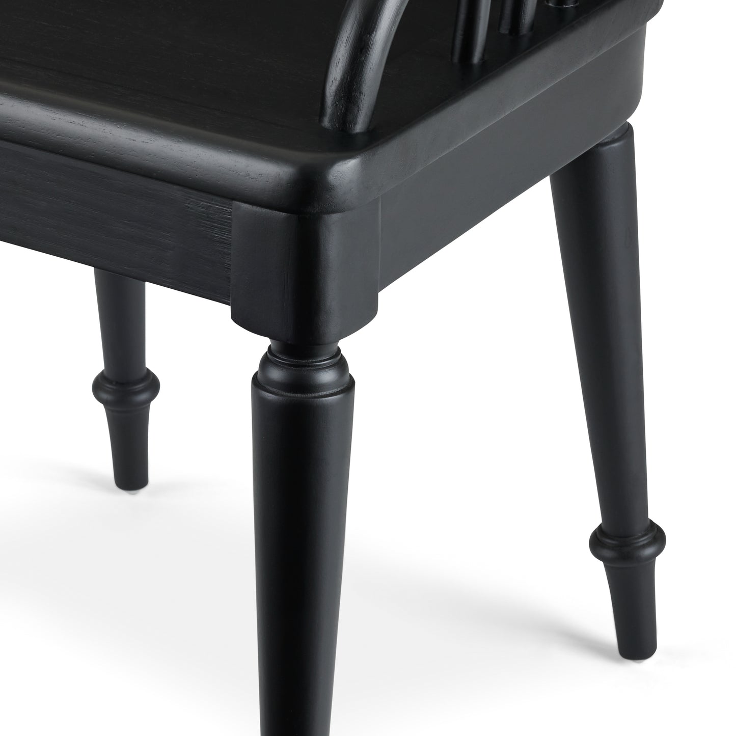 Carlotta Dining Chair in black mahogany close up of legs