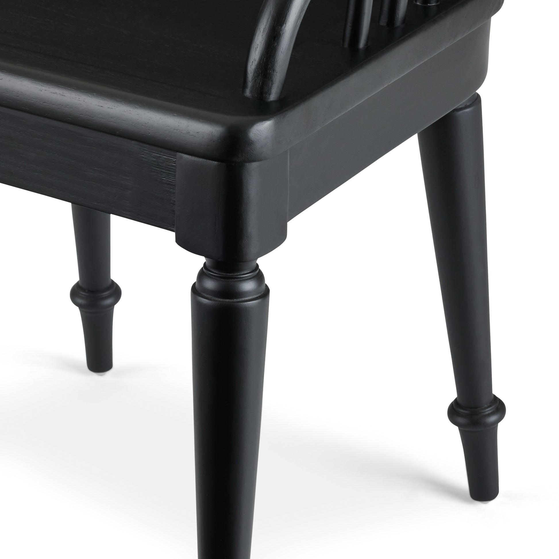 Carlotta Dining Chair in black mahogany close up of legs