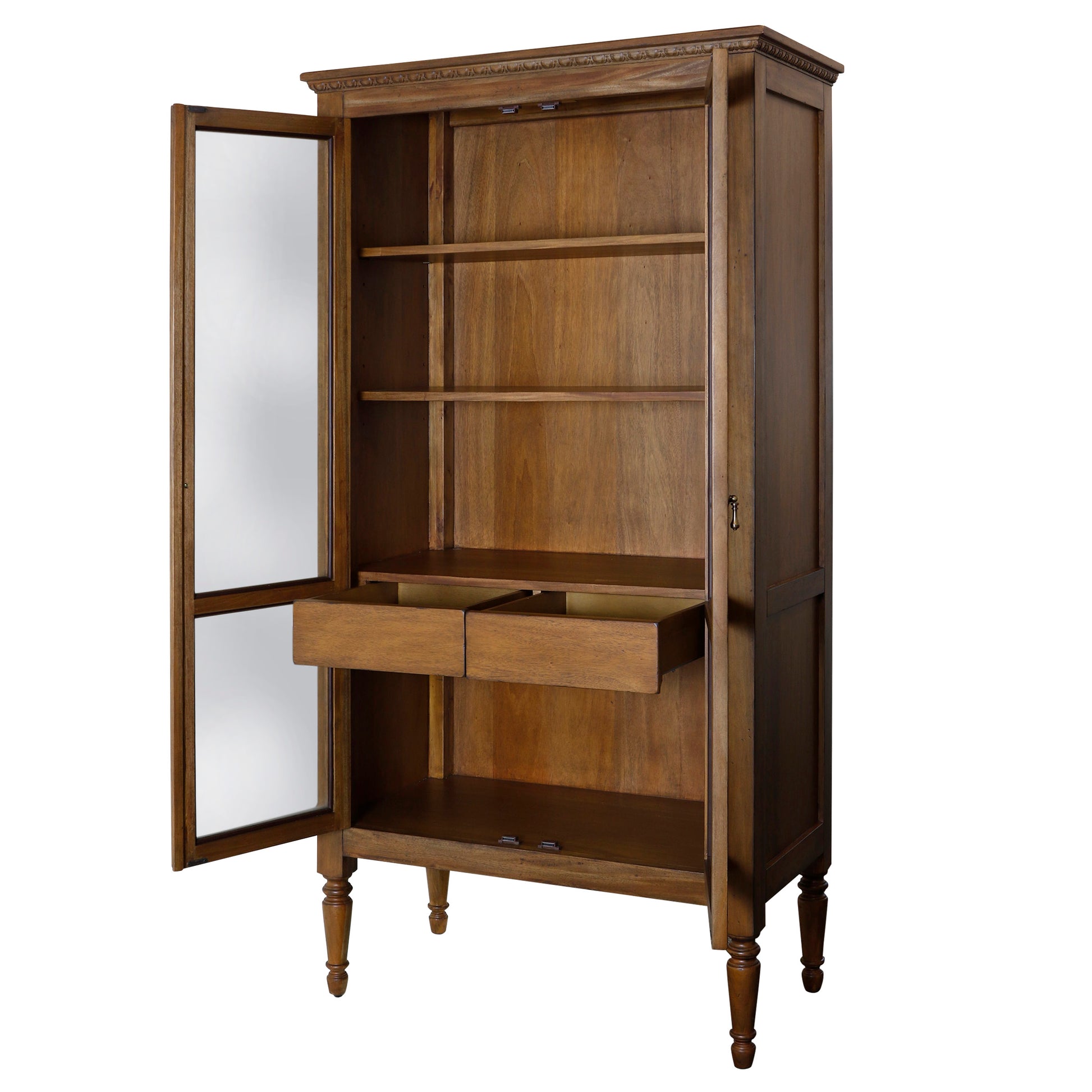 Annette Turned Leg Cabinet with doors open