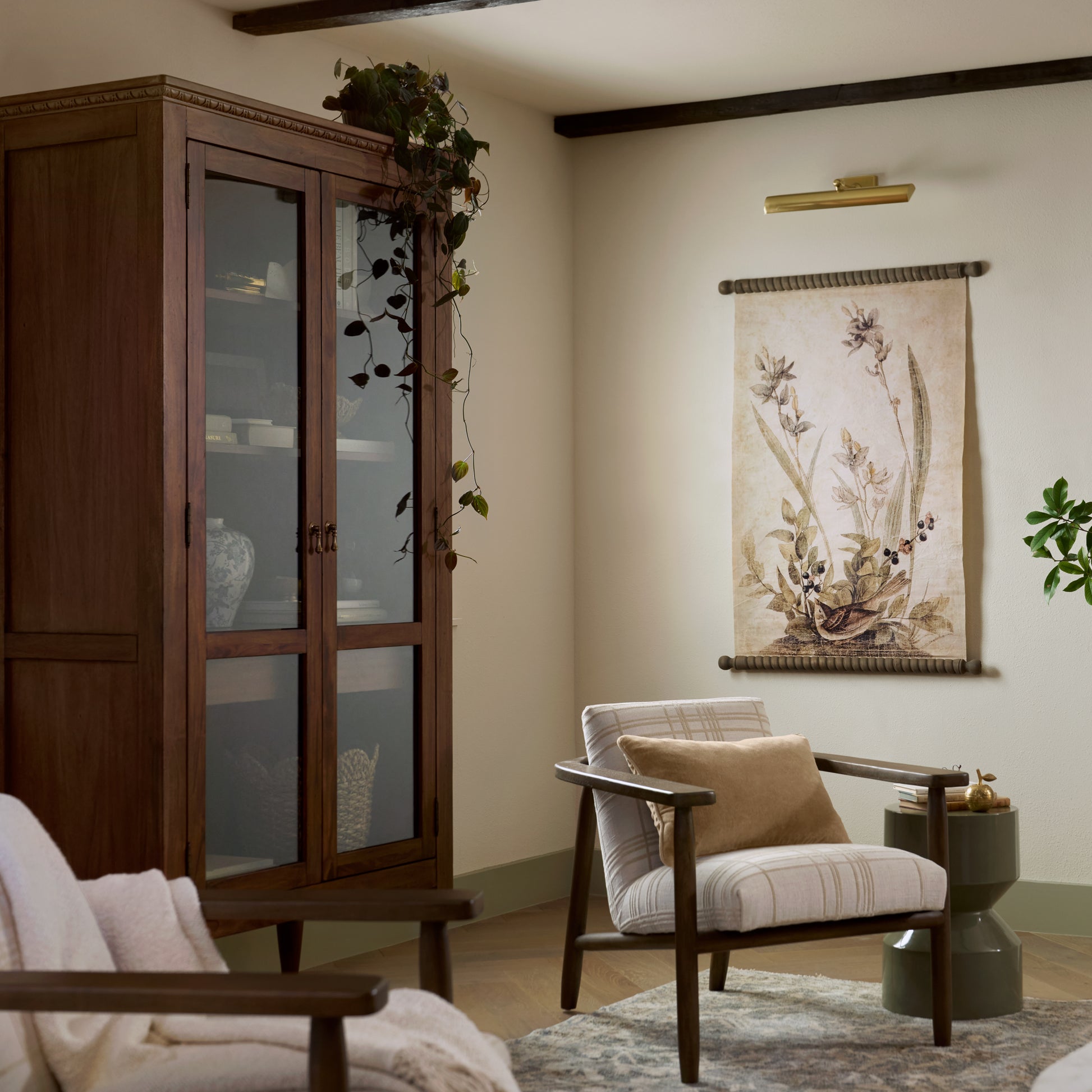 Annette Turned Leg Cabinet in a room