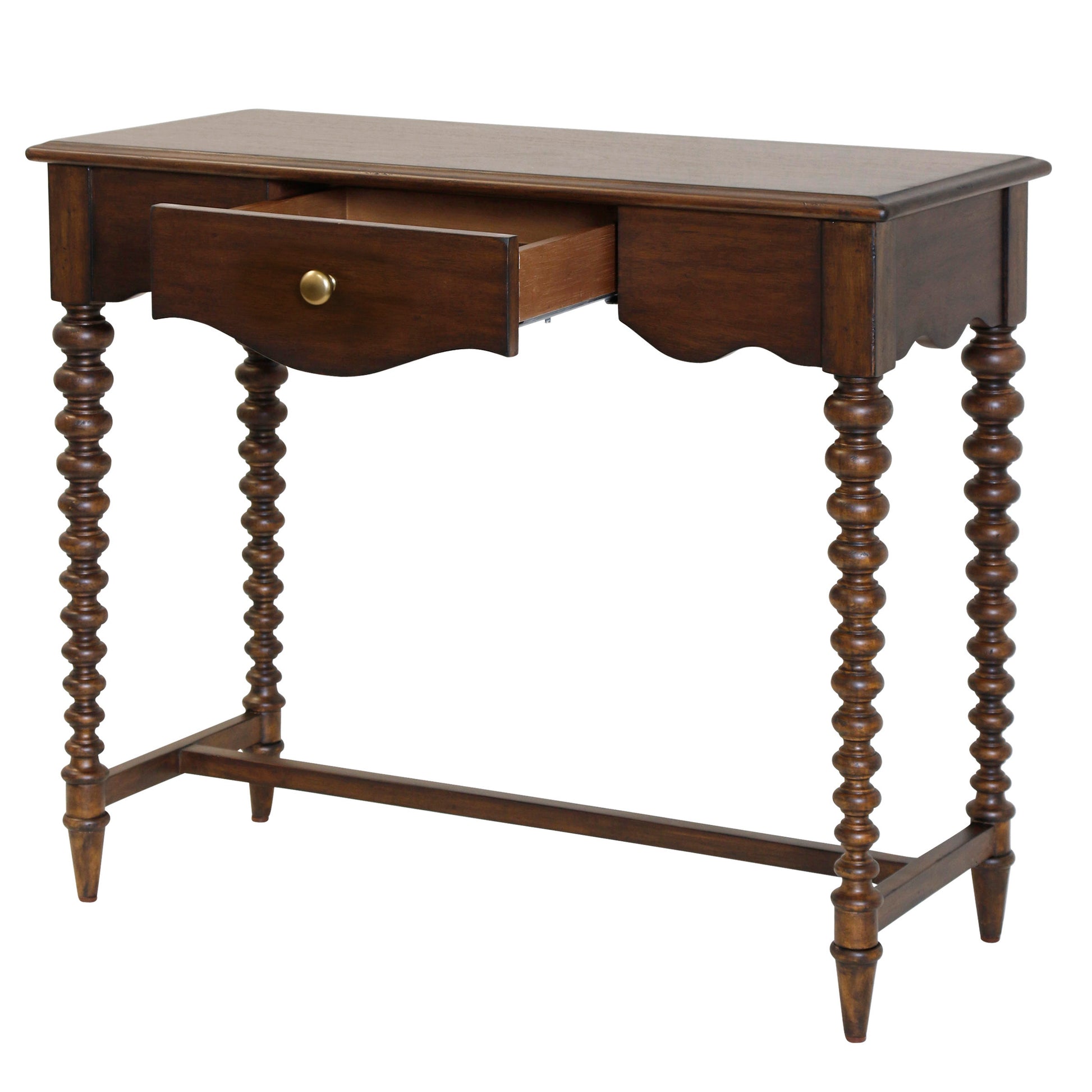 Amaryllis Console Table shown with drawer open