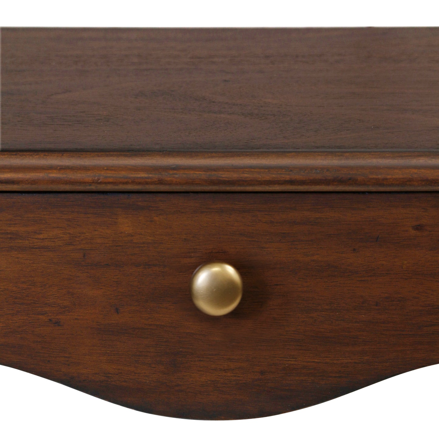 Amaryllis Console Table hardware up close