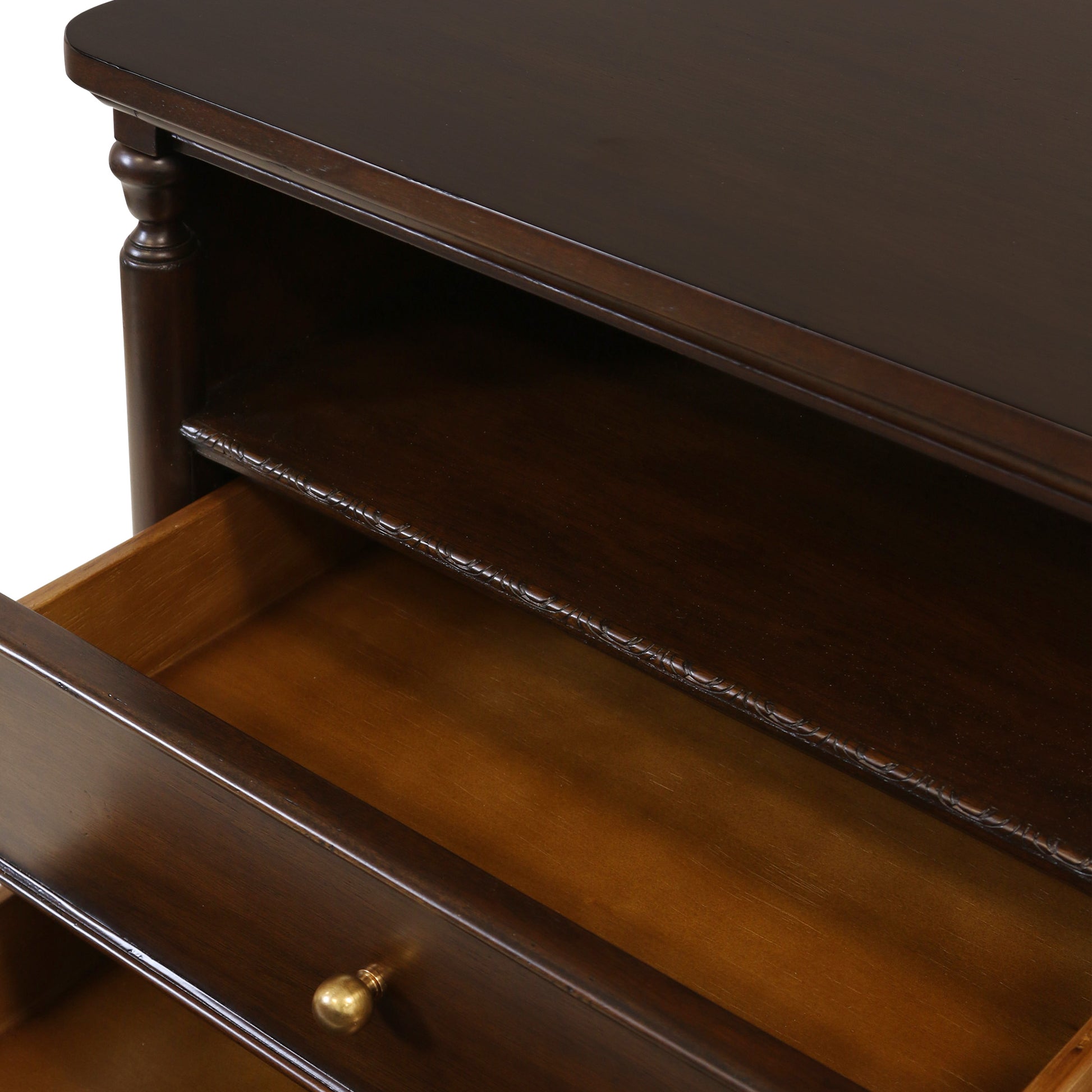 Miller Nightstand close up inside drawer