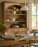 Freya Display Hutch styled in dining room 