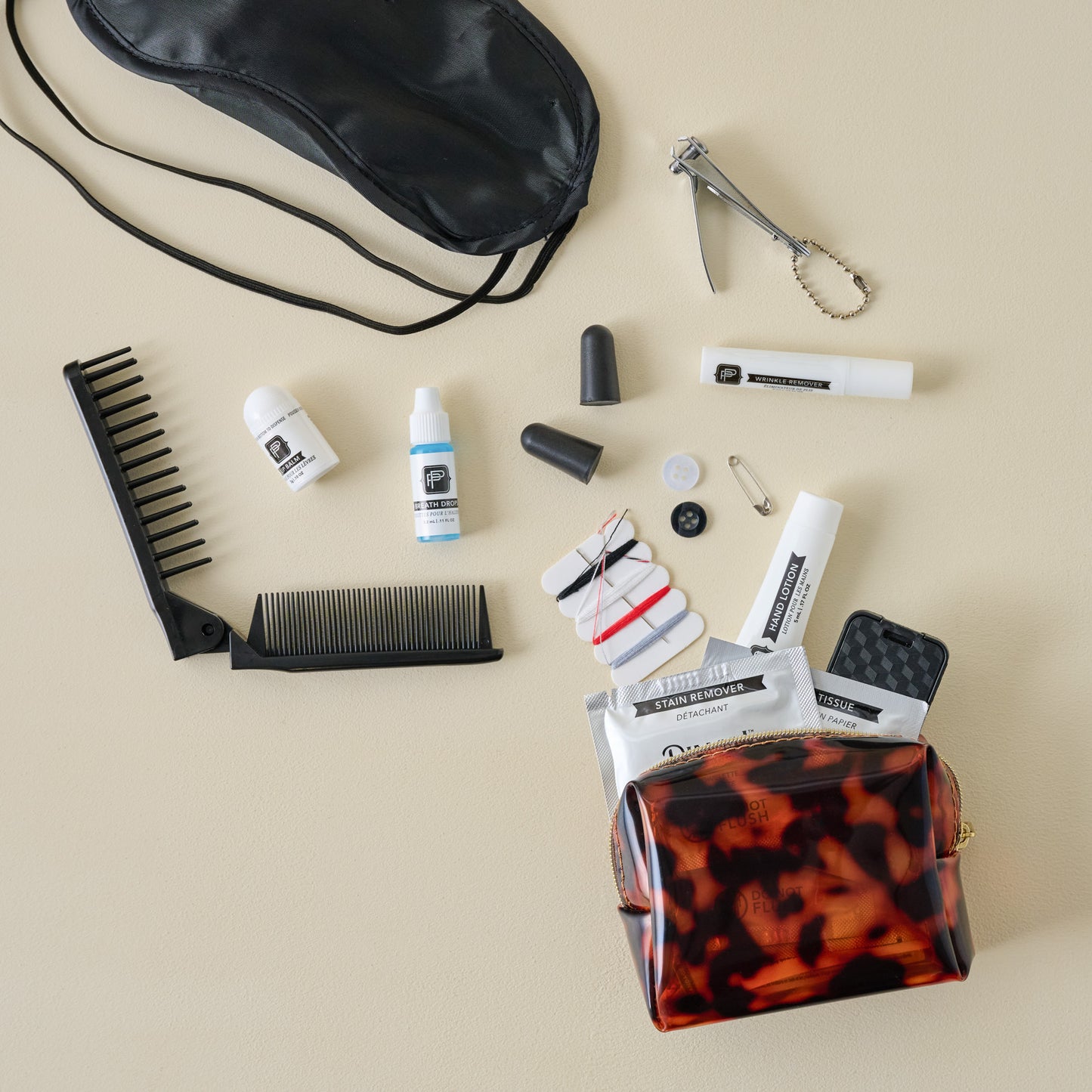 Tortoise Shell Travel Kit with all accessories